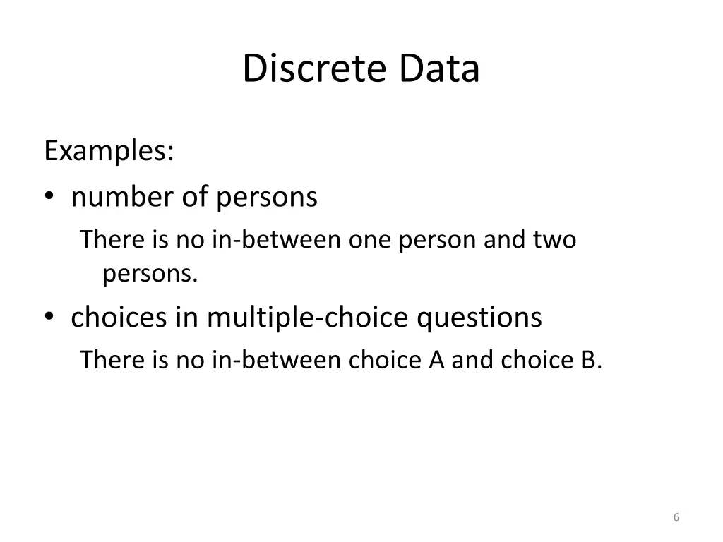 discrete data