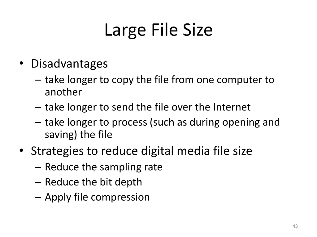 large file size