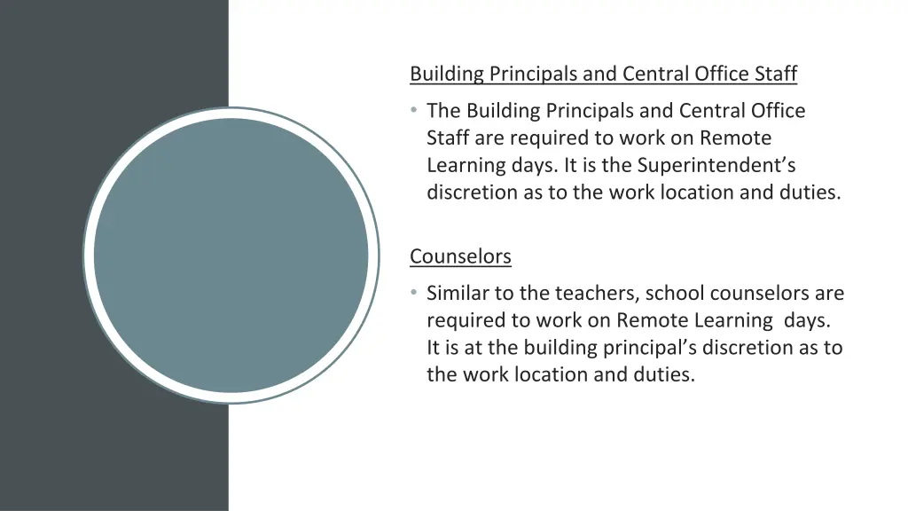 building principals and central office staff