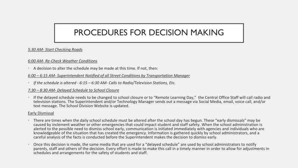 procedures for decision making 1