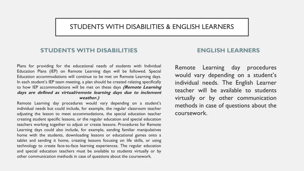 students with disabilities english learners