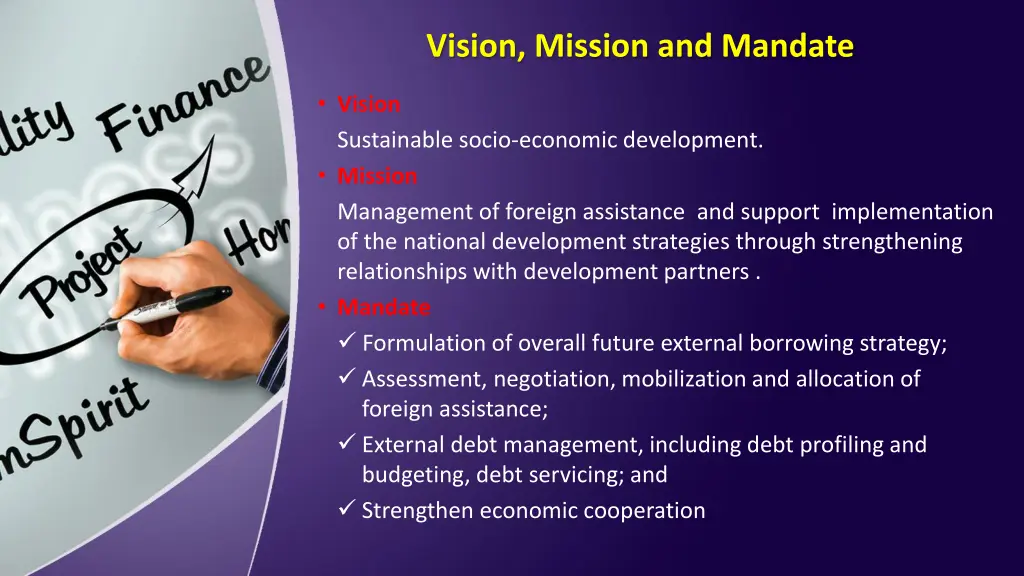 vision mission and mandate