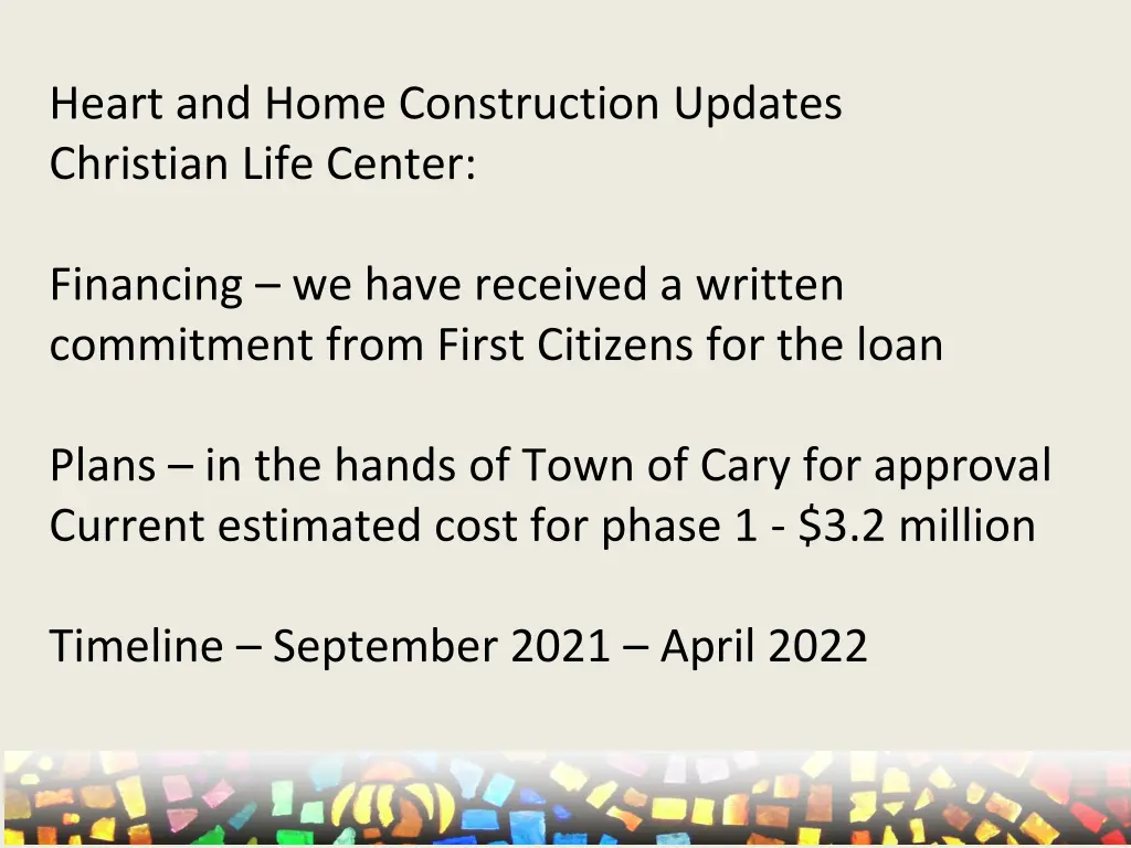 heart and home construction updates christian