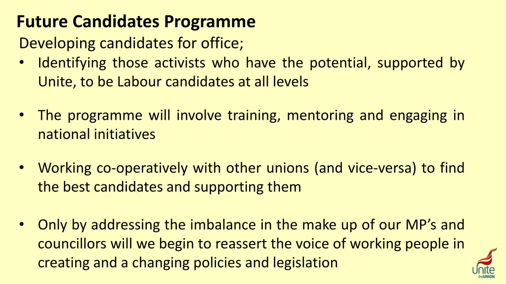 future candidates programme developing candidates