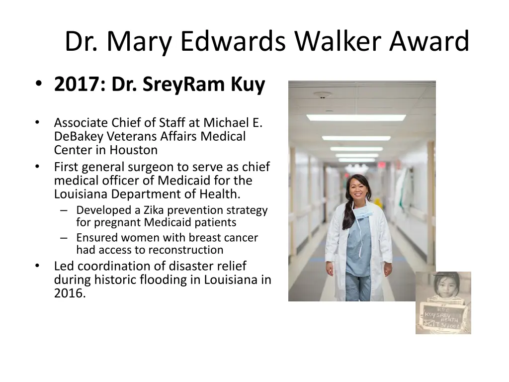 dr mary edwards walker award 2