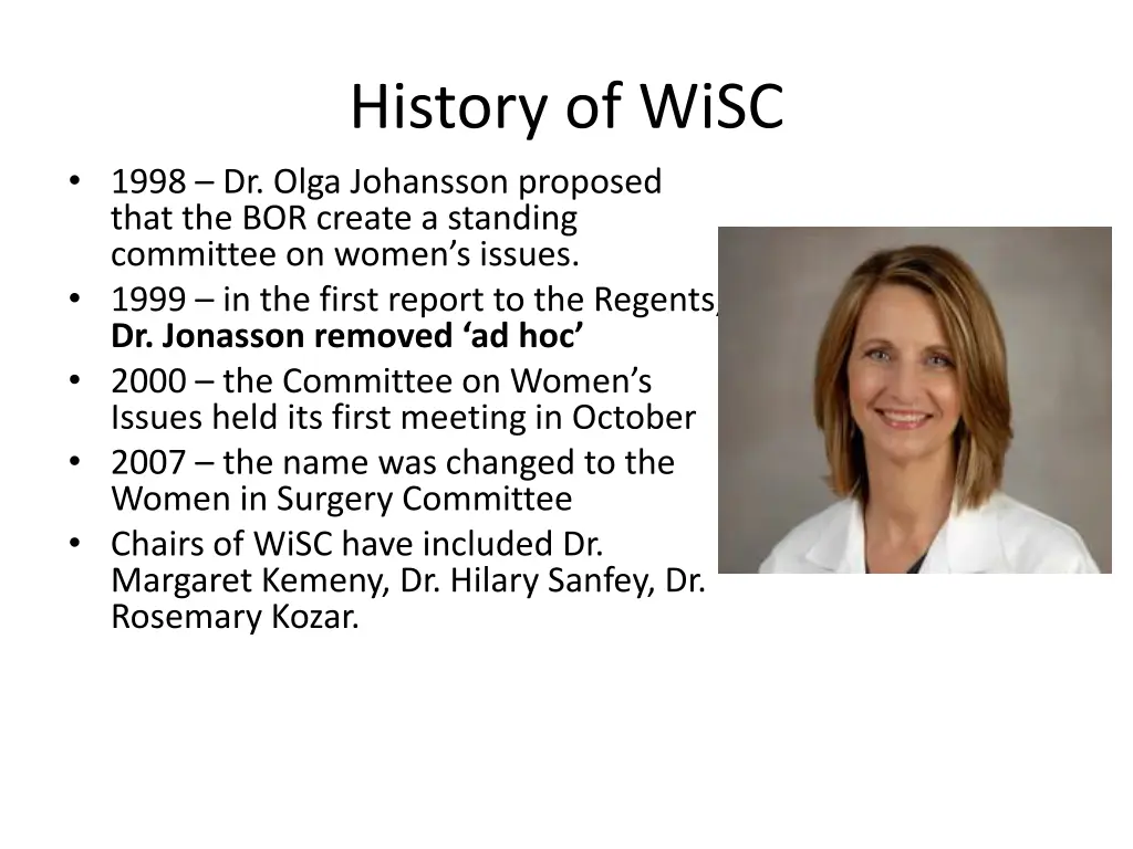 history of wisc