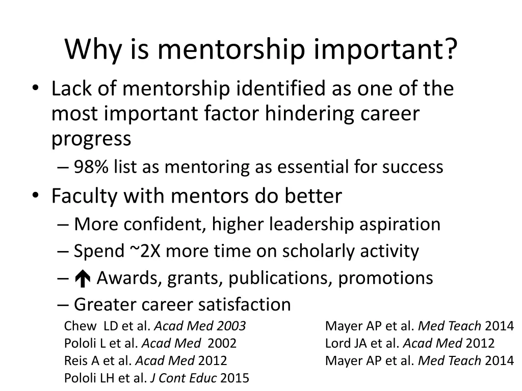 why is mentorship important lack of mentorship