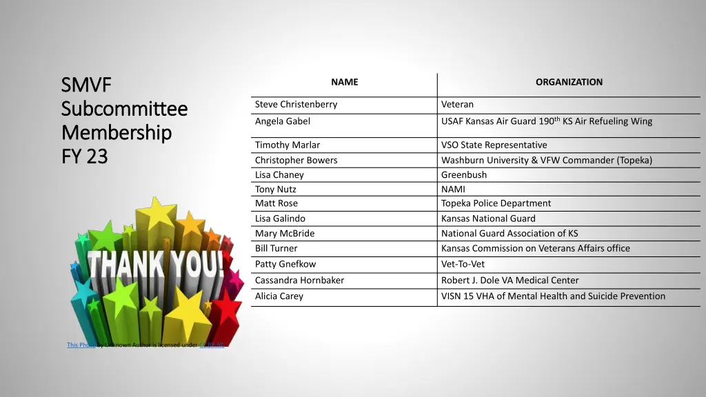 smvf smvf subcommittee subcommittee membership