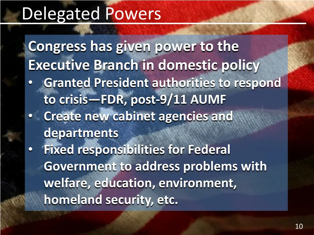 delegated powers