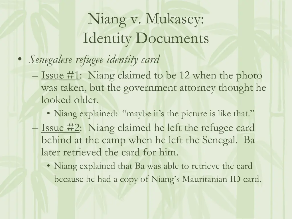 niang v mukasey identity documents 1