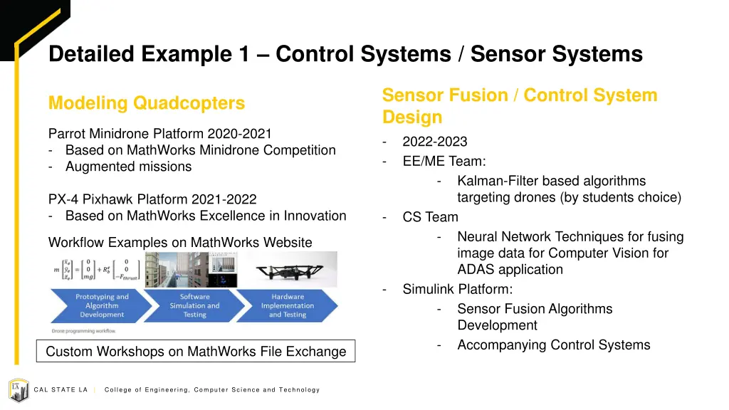 detailed example 1 control systems sensor systems