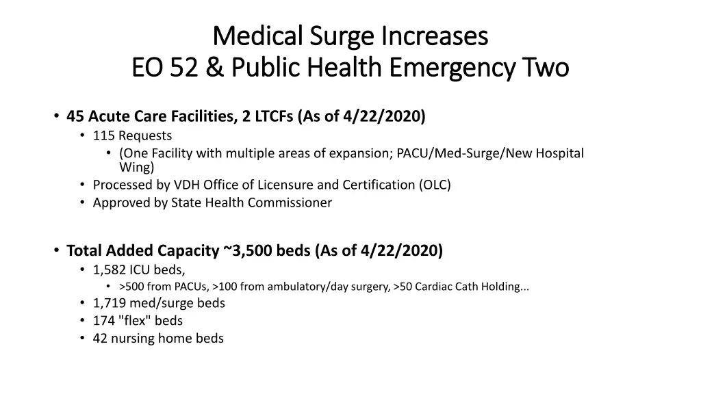 medical surge increases medical surge increases