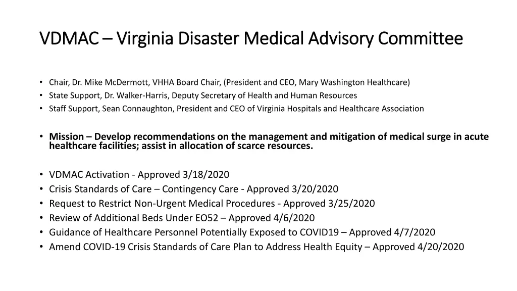 vdmac vdmac virginia disaster medical advisory