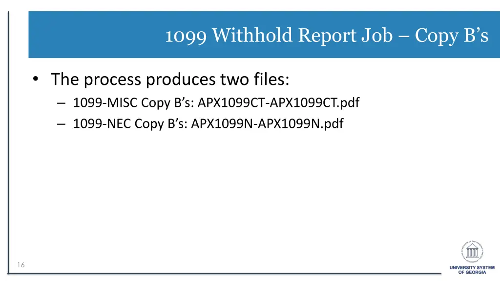 1099 withhold report job copy b s