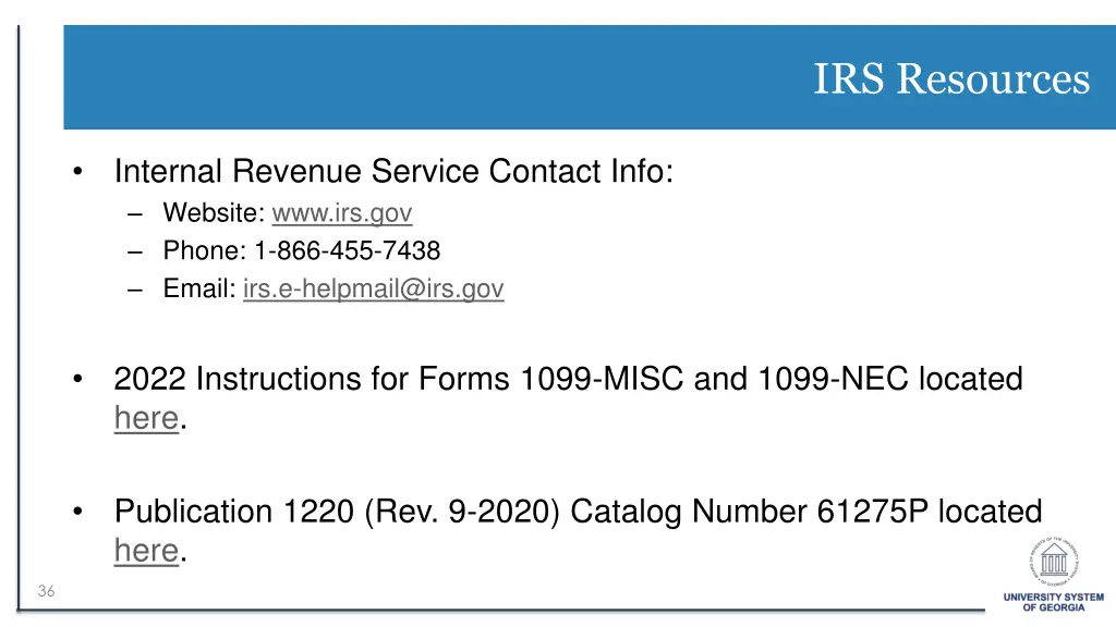 irs resources