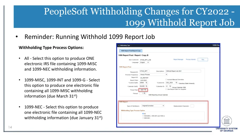 peoplesoft withholding changes for cy2022 1099 1