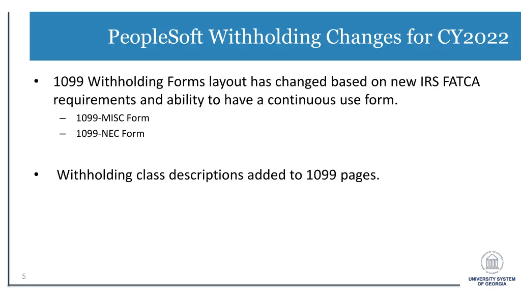 peoplesoft withholding changes for cy2022