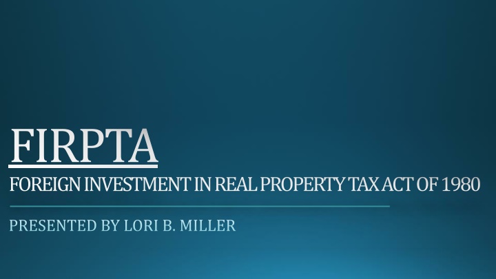 firpta foreign investment in real property