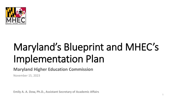 maryland s blueprint and mhec s maryland