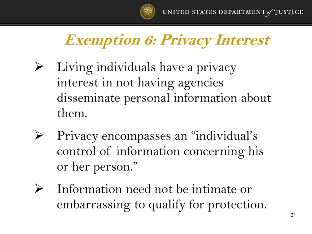 exemption 6 privacy interest