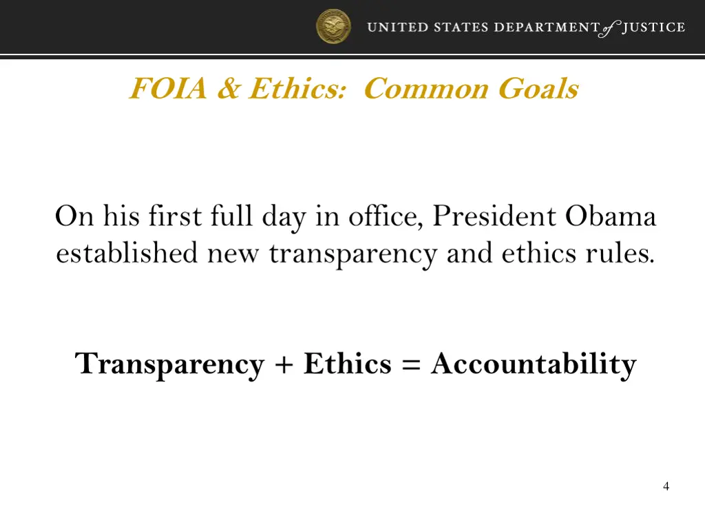 foia ethics common goals