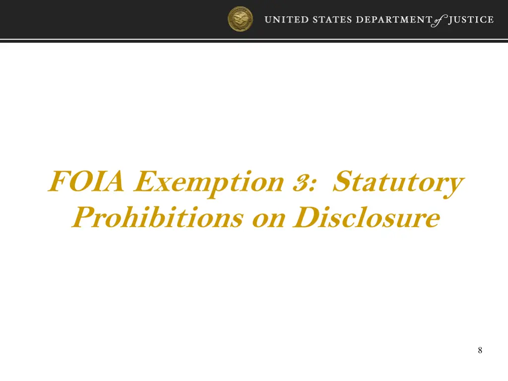 foia exemption 3 statutory prohibitions