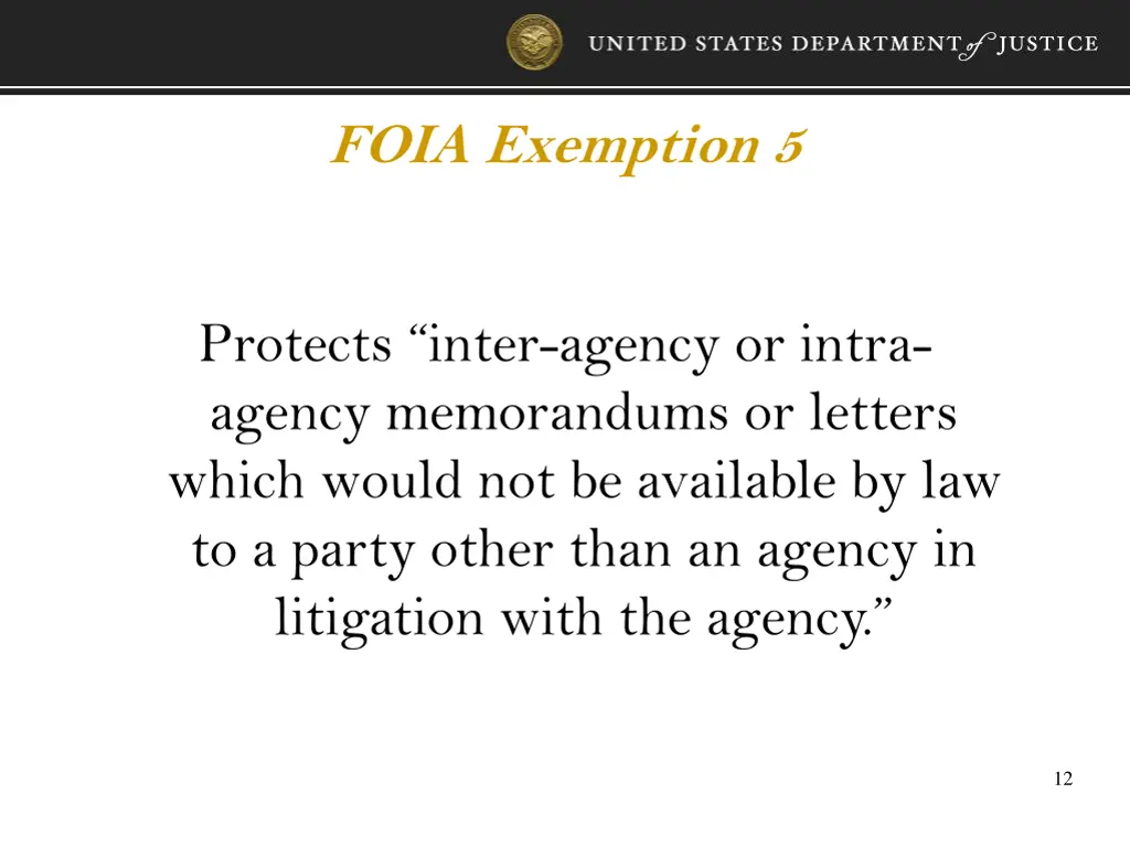 foia exemption 5