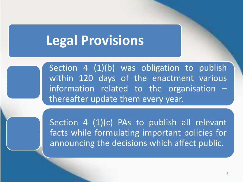 legal provisions