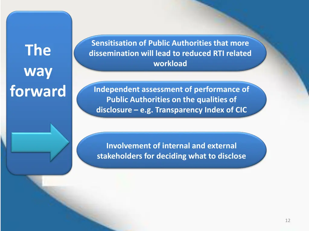 sensitisation of public authorities that more