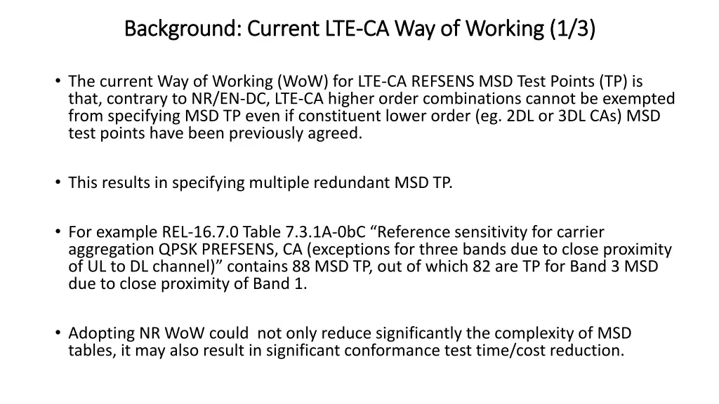 background current lte background current