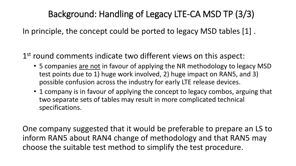 background handling of legacy lte background