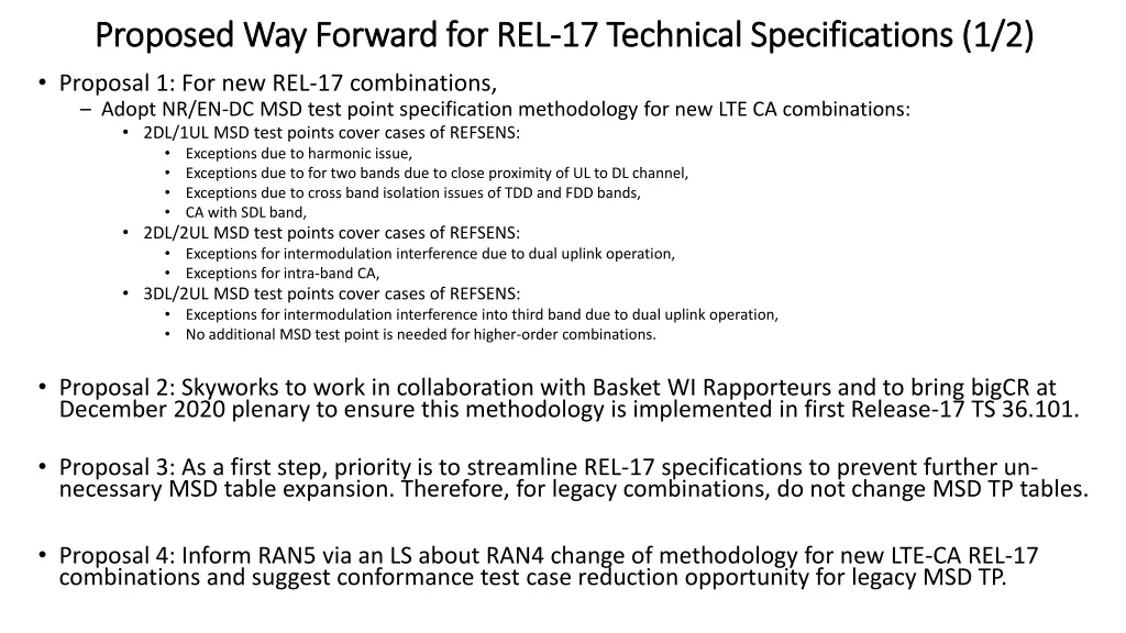 proposed way forward for rel proposed way forward