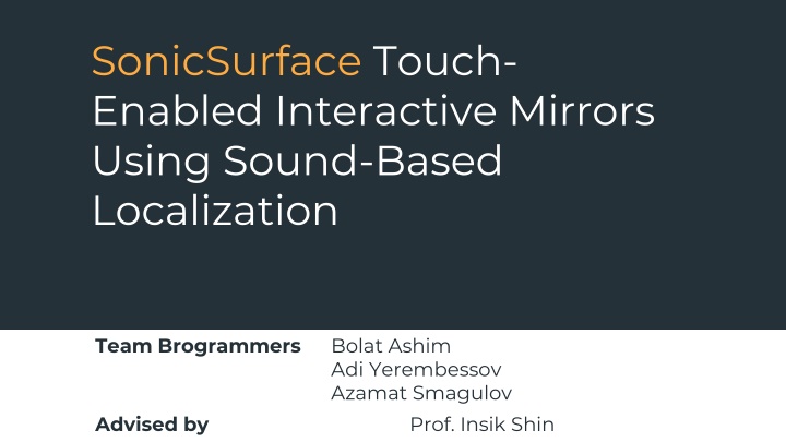 sonicsurface touch enabled interactive mirrors