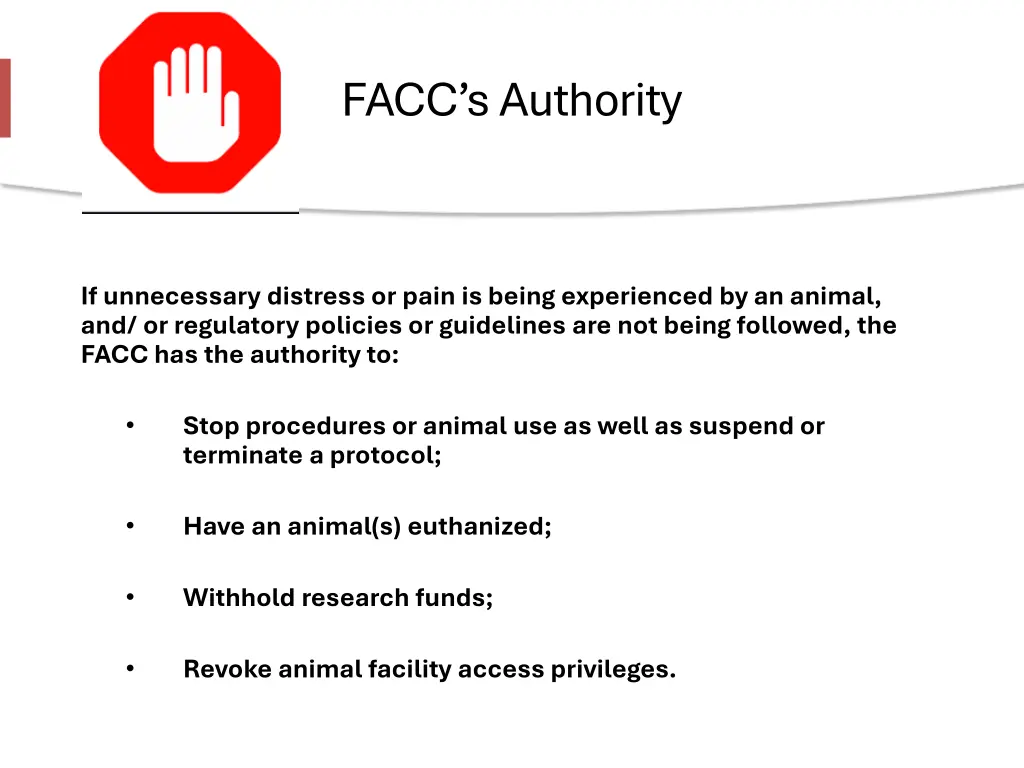 facc s authority