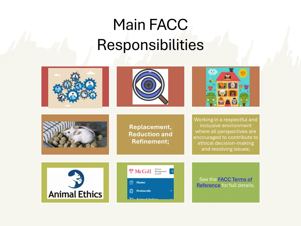 main facc responsibilities