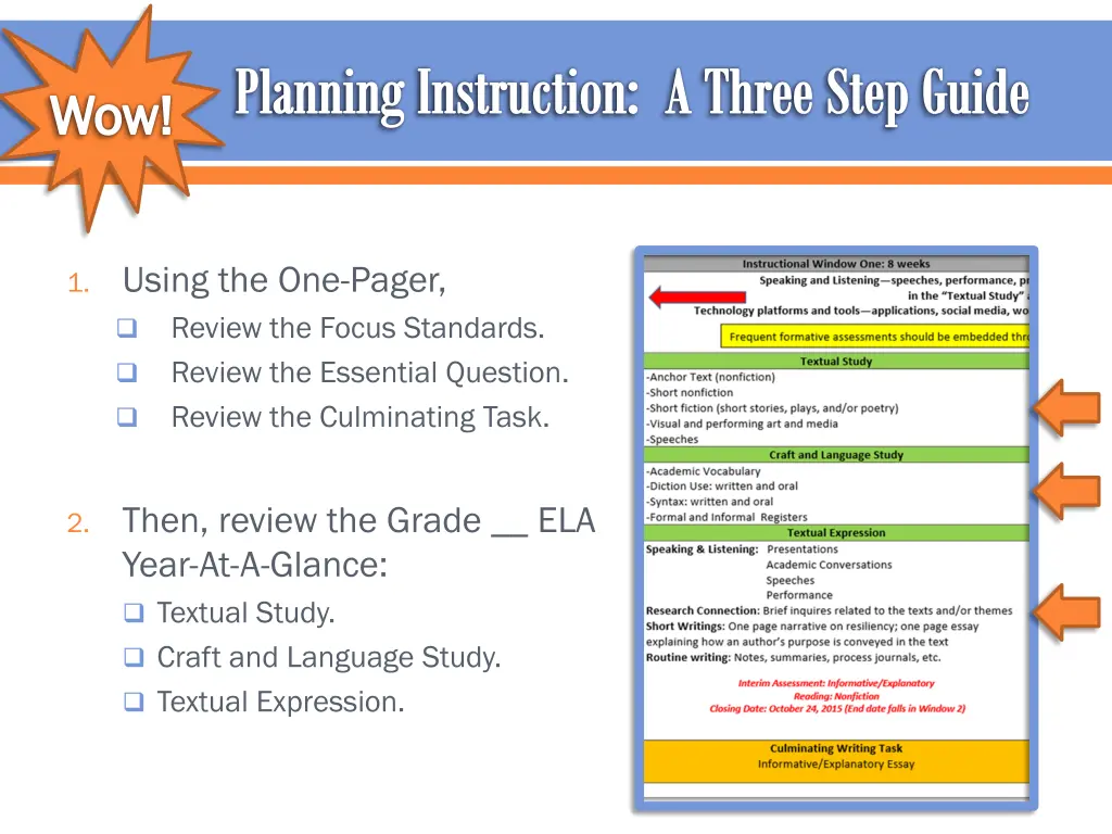 planning instruction a three step guide 1