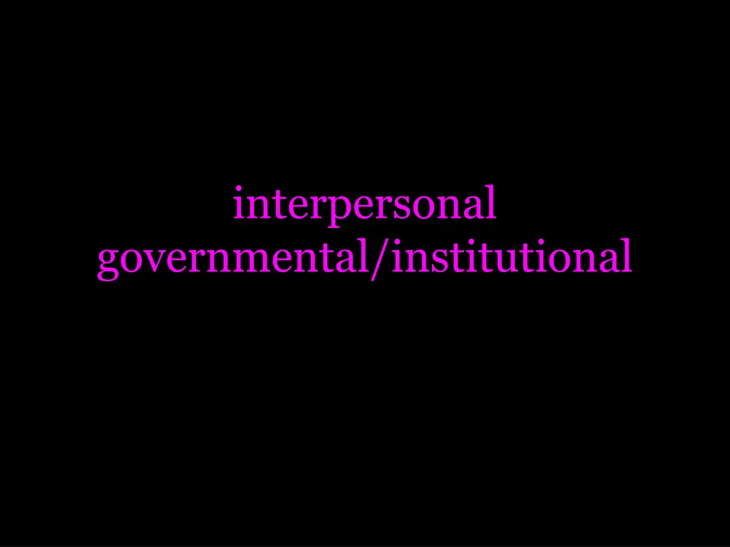 interpersonal