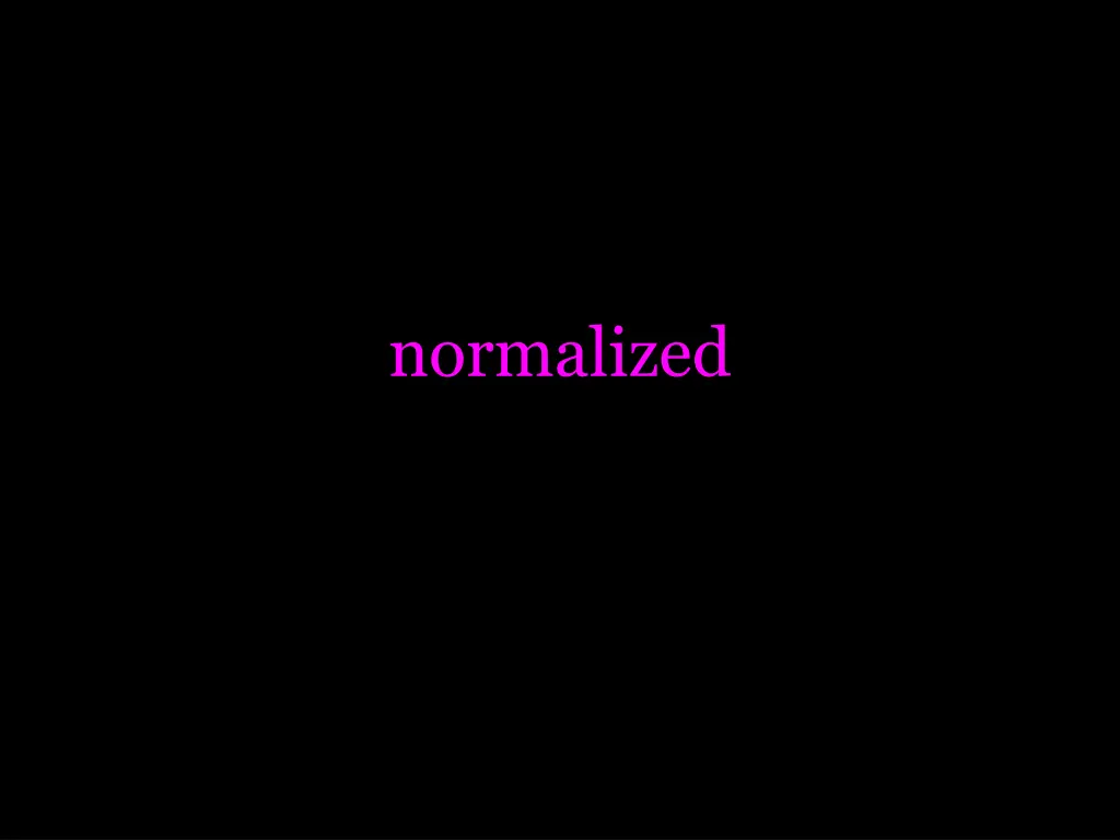 normalized