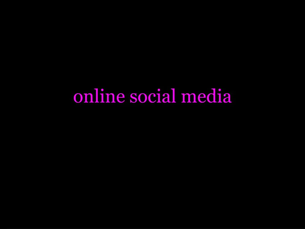 online social media