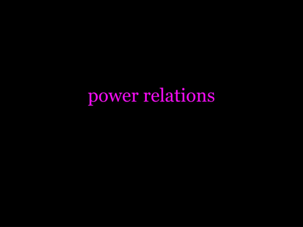 power relations