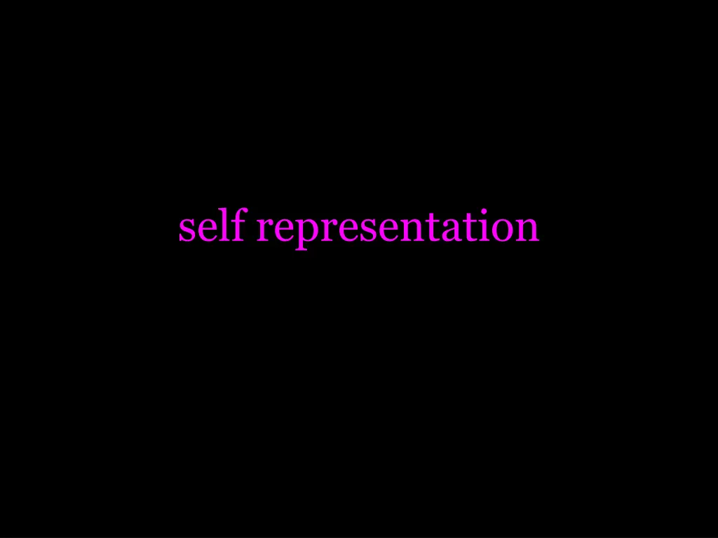 self representation