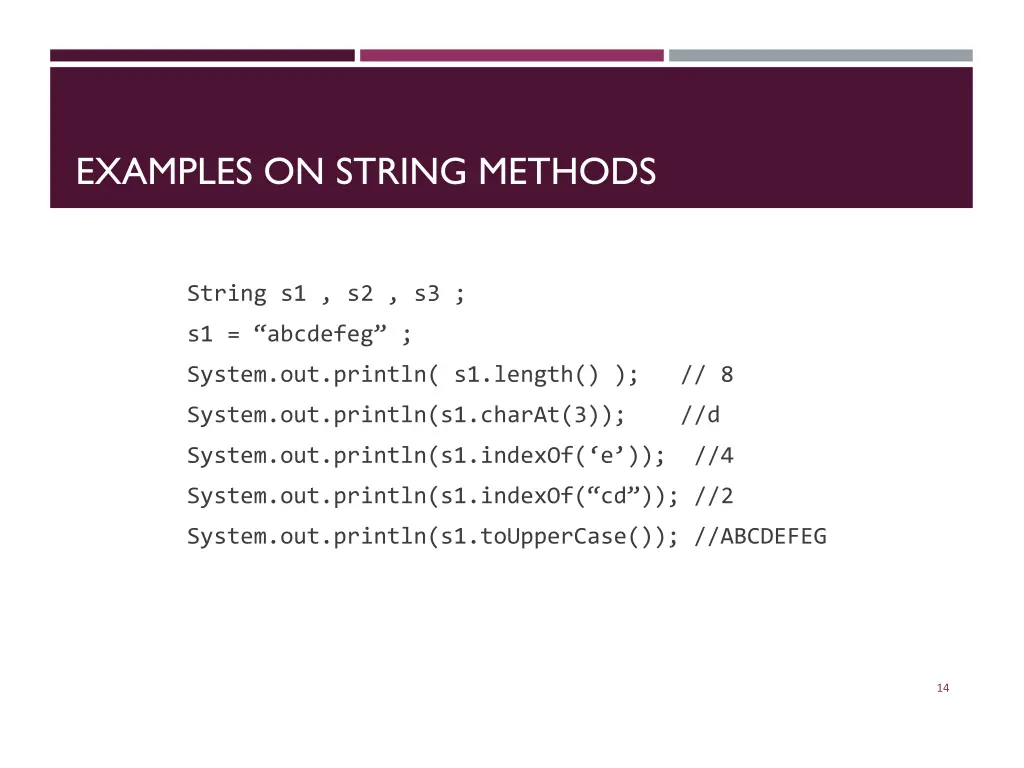 examples on string methods