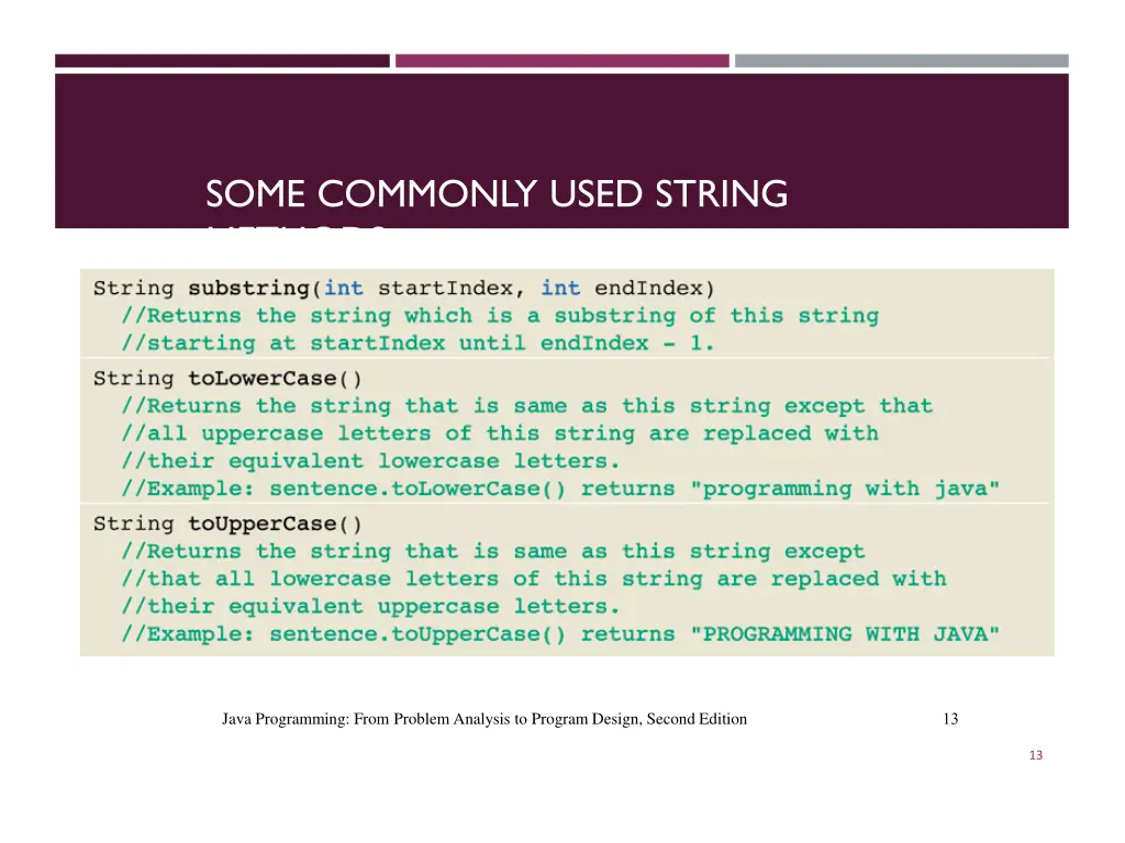 some commonly used string methods 2