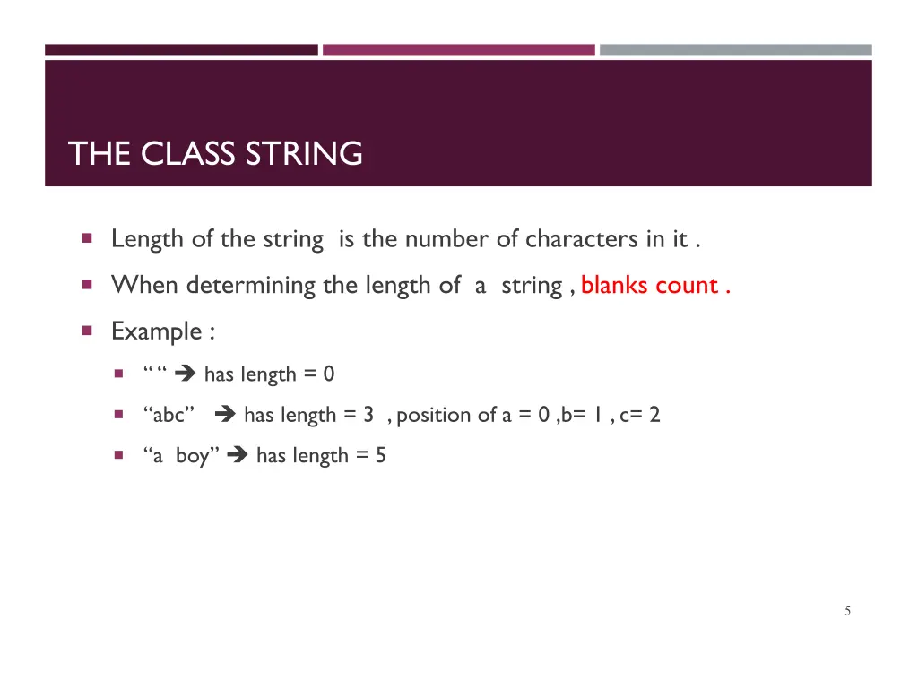 the class string 2