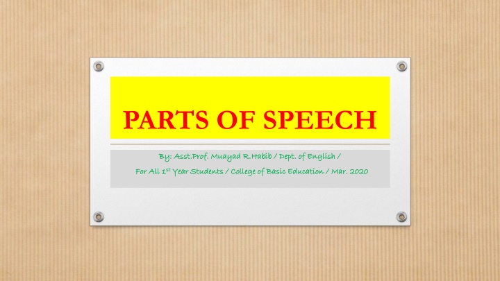 parts of speech