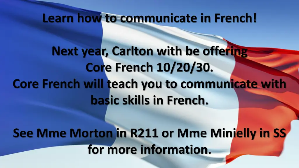 learn how to communicate in french