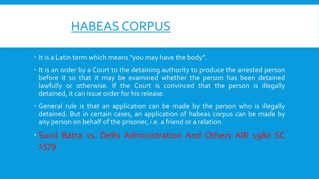 habeas corpus