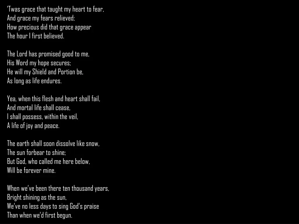 twas grace that taught my heart to fear and grace