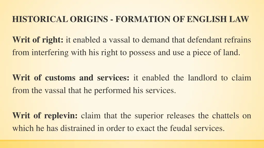 historical origins formation of english law 6