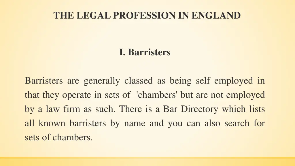 the legal profession in england 1